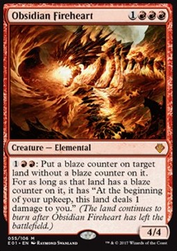 Obsidian Fireheart - Archenemy: Nicol Bolas (Mythic) [E01-55]
