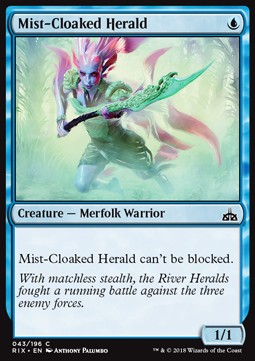 Mist-Cloaked Herald - Rivals of Ixalan (Common) [RIX-43]