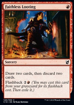 Faithless Looting - Commander 2019 (Common) [C19-140]