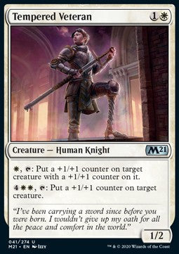 Tempered Veteran - Core 2021 (Uncommon) [M21-41]