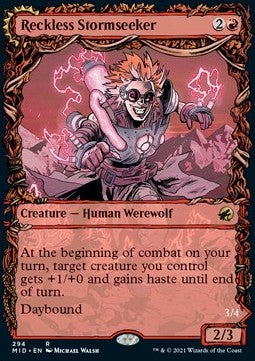 Reckless Stormseeker // Storm-Charged Slasher - Innistrad: Midnight Hunt: Extras (Rare) [XMID-294]