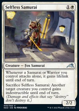 Selfless Samurai - Kamigawa: Neon Dynasty (Uncommon) [NEO-35]