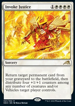 Invoke Justice (V.2) - Kamigawa: Neon Dynasty: Promos (Rare) [PNEO-21]