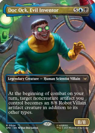 Doc Ock, Evil Inventor (Borderless) (SPE, MAR-024) - Marvel's Spider-Man: Eternal-Legal Foil