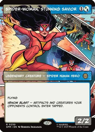 Spider-Woman, Stunning Savior (Borderless) (SPM-230) - Marvel's Spider-Man Foil