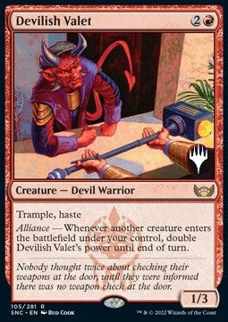 Devilish Valet (V.2) - Streets of New Capenna: Promos (Rare) [PSNC-105]
