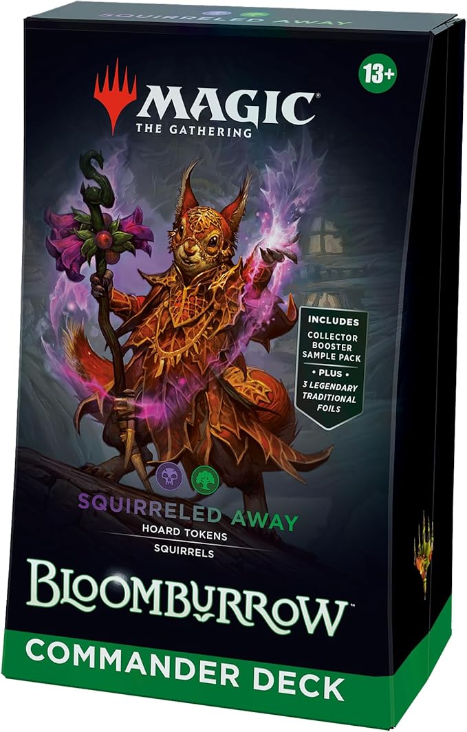 Mazzo Commander di Magic: The Gathering Bloomburrow - Schiere di Scoiattoli (mazzo da 100 carte, Collector Booster sample pack da 2 carte + accessori) (English Version)