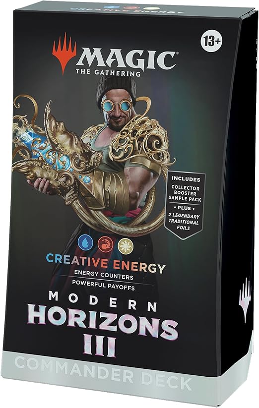 Mazzo Commander di Magic: The Gathering Orizzonti di Modern 3 - Creative Energy (mazzo da 100 carte, Collector Booster Sample Pack da 2 carte + accessori) (English Version)