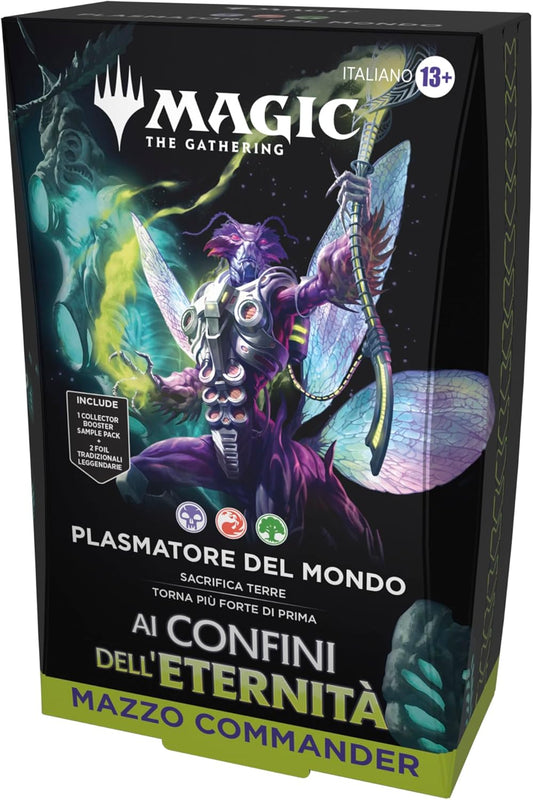 Mazzo Commander di Magic: The Gathering - Ai Confini dell'Eternità - Plasmatore del Mondo (mazzo da 100 carte, Collector Booster Sample Pack da 2 carte + accessori) (Versione Italiana)