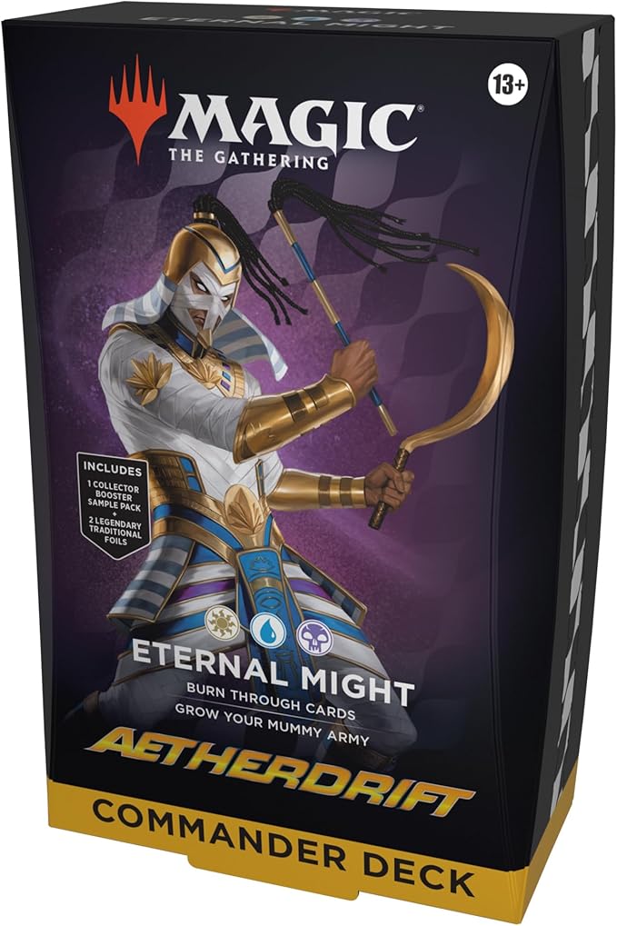 Magic: The Gathering- Mazzo Commander di Aetherdrift-Potenza Eterna (Versione Inglese), Colore White/Blue/Black