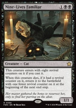 Nine-Lives Familiar - Magic: The Gathering Foundations (Rare) [FDN-66]