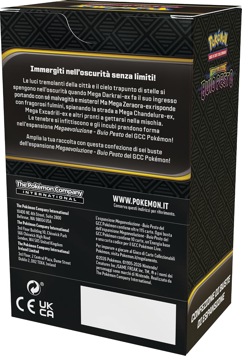 Pokémon: confezione di buste dell’espansione Megaevoluzione - Buio Pesto del GCC Pokémon (6 buste di espansione), Edizione in Italiano