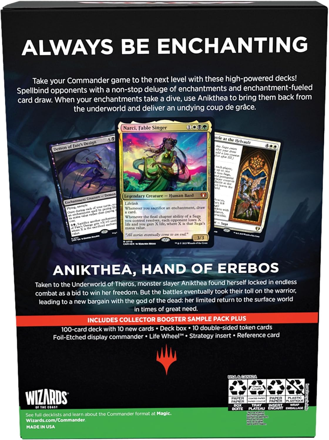 Magic: The Gathering Commander Masters Commander Deck - Enduring Enchantments (2-Card Collector Booster Sample Pack - Versione Inglese)