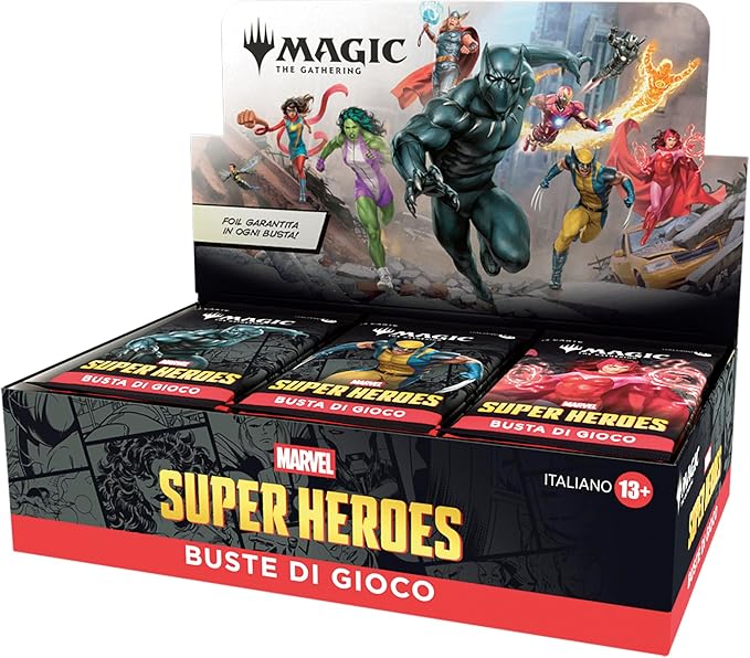Marvel Super Heroes Play Booster Box IT Magic the Gathering (30 Bustine)