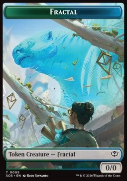 Fractal Token (GU 0/0) // Pest Token (BG 1/1) (V.2) - Secrets of Strixhaven: Tokens (Token) [TSOS-T 5/9]