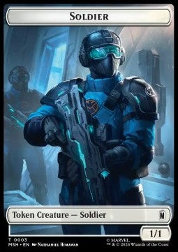 Soldier Token (W 1/1) // Robot Villain Token (A 2/2)