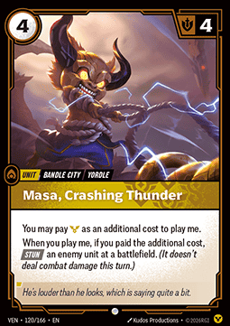 Masa, Crashing Thunder