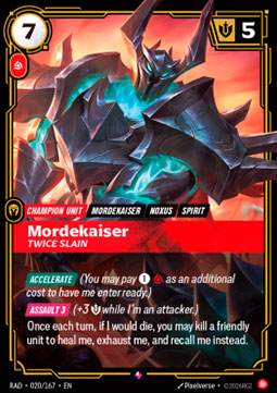 Mordekaiser, Twice Slain (V.1 - Rare)