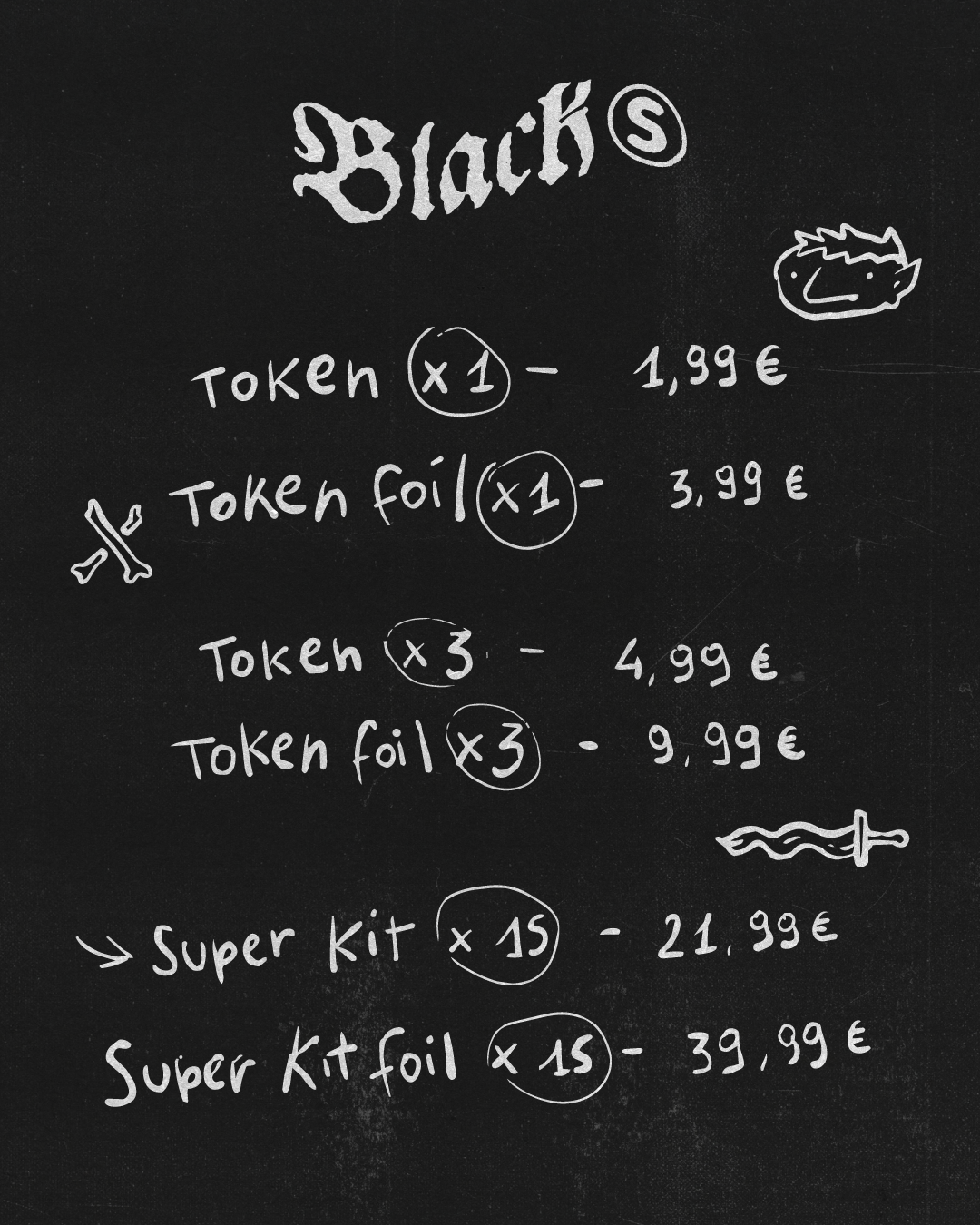 BLOOD TOKEN_BLACK S - Token Sangue