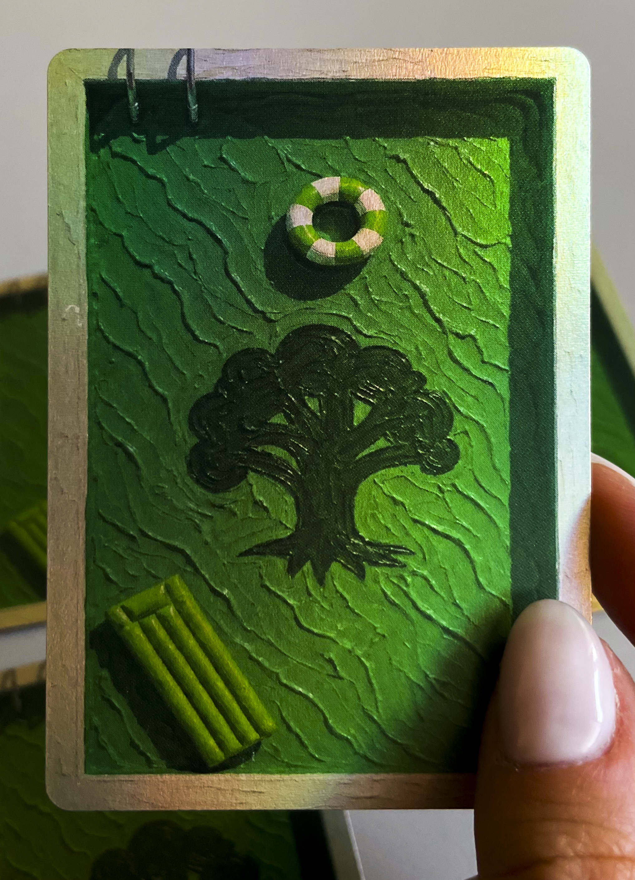 GREEN FOREST TOKEN_MANA IN POOL FOIL - Token Mana in pool Verde Foresta