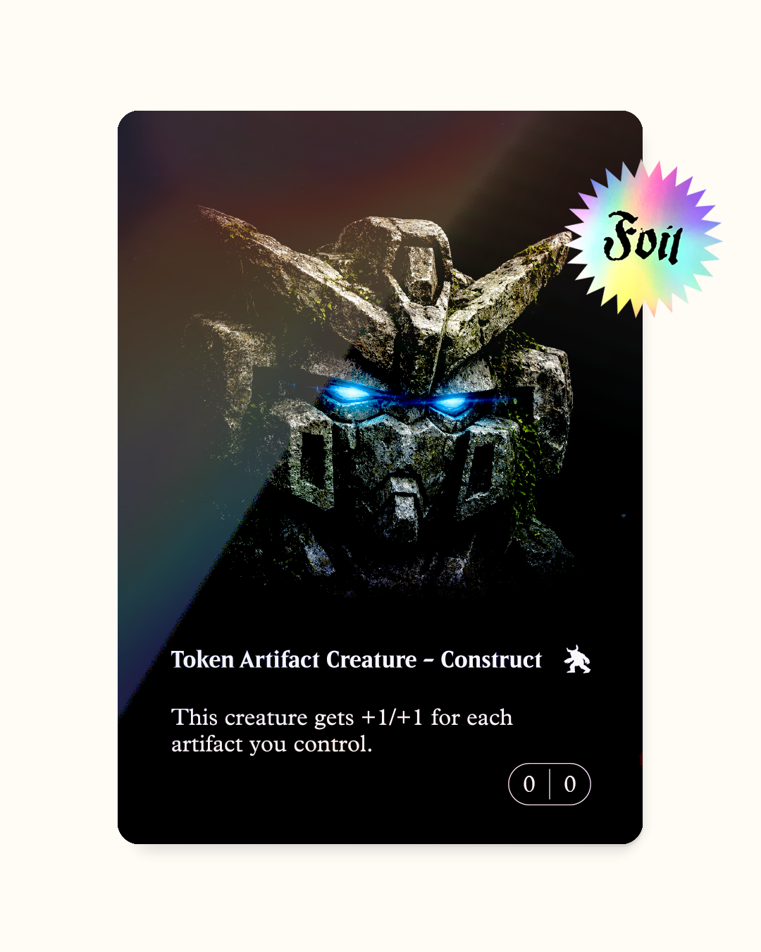 CONSTRUCT TOKEN_BLACK S FOIL - Token Costrutto
