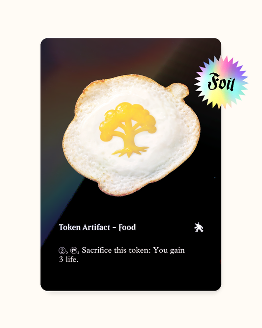 FOOD FOREST TOKEN_BLACK S FOIL - Token Cibo