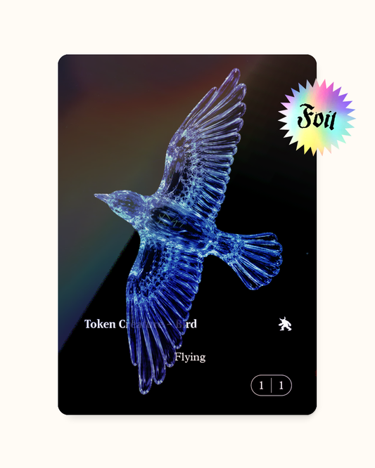BIRD TOKEN_BLACK S FOIL - Token Uccello