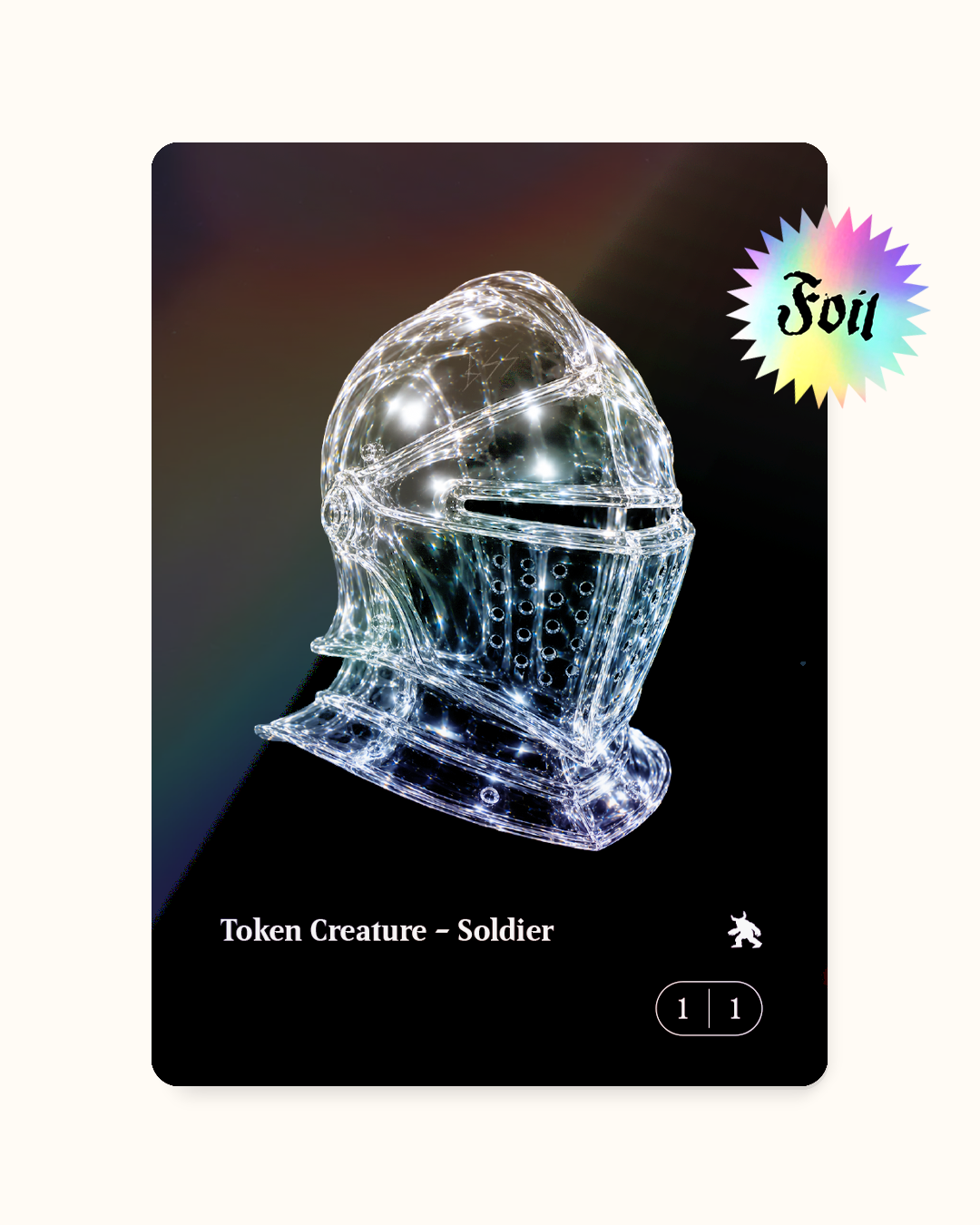 Soldier TOKEN_BLACK S FOIL - Token Soldato