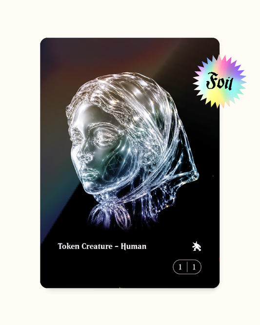 HUMAN TOKEN_BLACK S FOIL - Token Umano