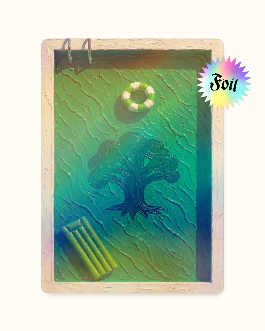 GREEN FOREST TOKEN_MANA IN POOL FOIL - Token Mana in pool Verde Foresta