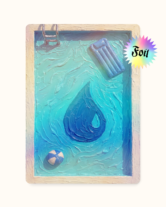 BLUE ISLAND TOKEN_MANA IN POOL FOIL - Token Mana in pool Blu Isola