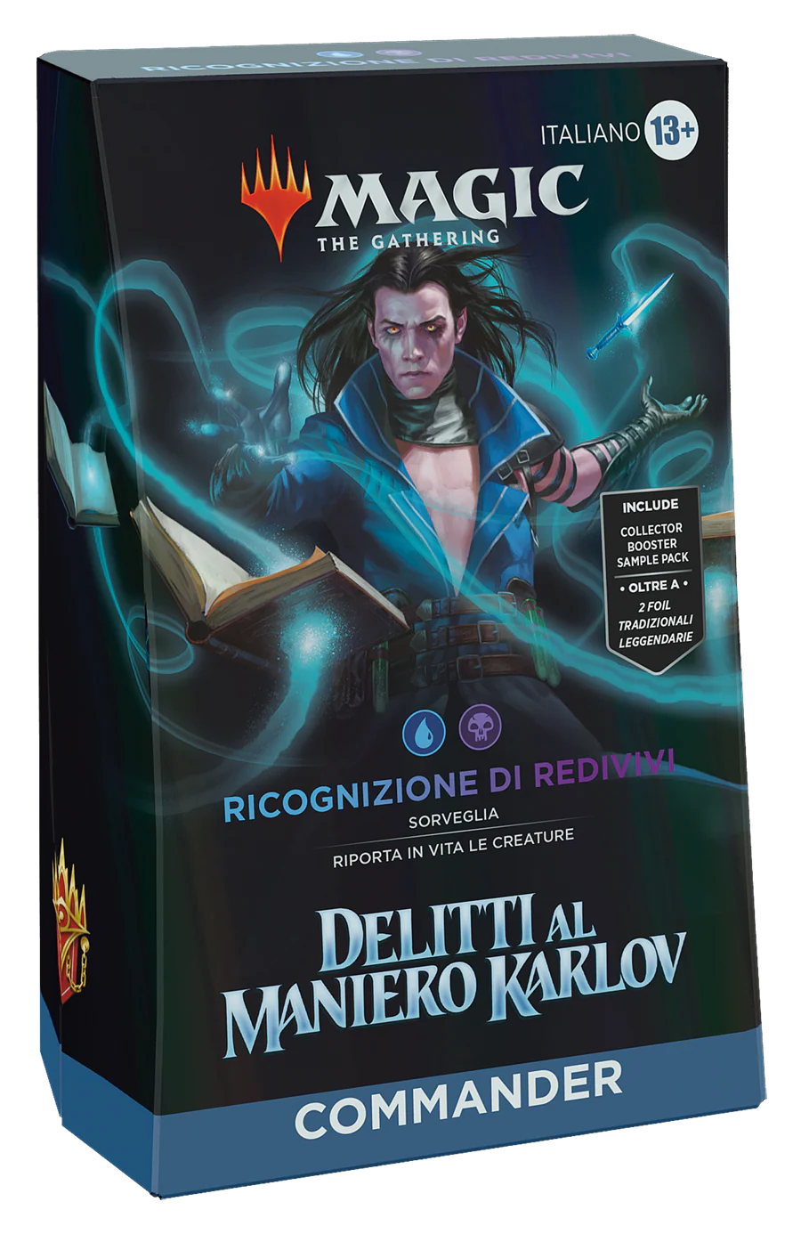 Mazzo Commander di Magic: The Gathering Delitti al Maniero Karlov - Incusrione di Redivivi (mazzo da 100 carte, Collector Booster Sample Pack da 2 carte + accessori) (versione italiana)