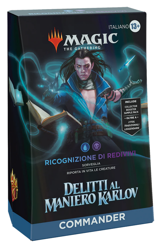 Mazzo Commander di Magic: The Gathering Delitti al Maniero Karlov - Incusrione di Redivivi (mazzo da 100 carte, Collector Booster Sample Pack da 2 carte + accessori) (versione italiana)