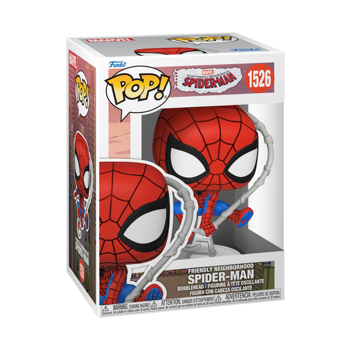 MARVEL: YOUR FRIENDLY NEIGHBORHOOD SPIDER-MAN - POP FUNKO VINYL FIGURE 1526 SPIDER-MAN (FINAL SUIT) 9CM