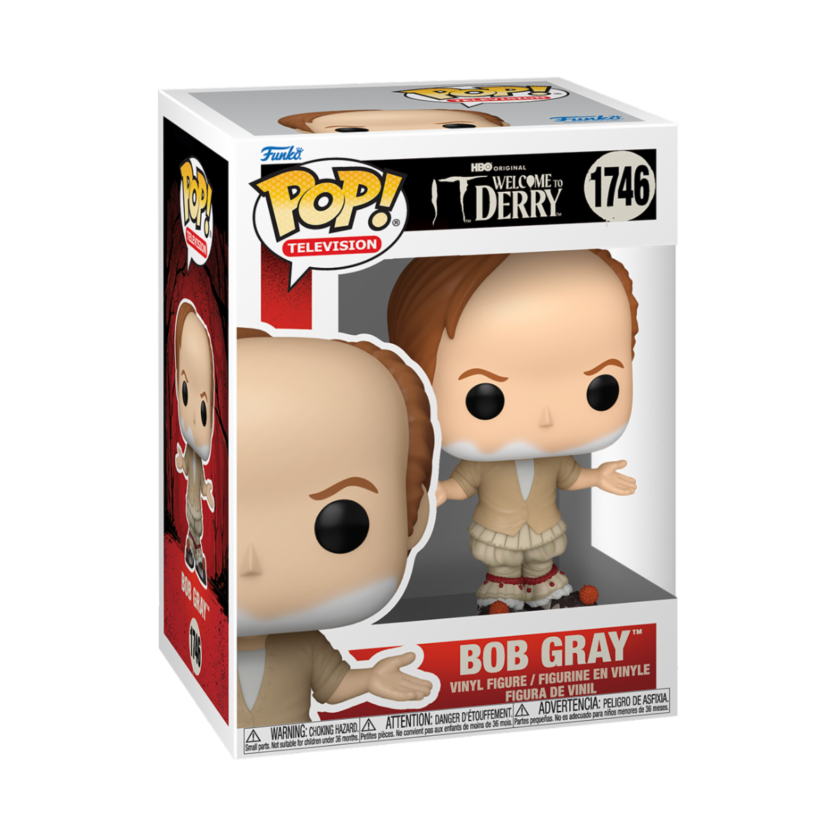 IT: WELCOME TO DERRY - POP FUNKO VINYL FIGURE 1746 BOB GRAY 9CM