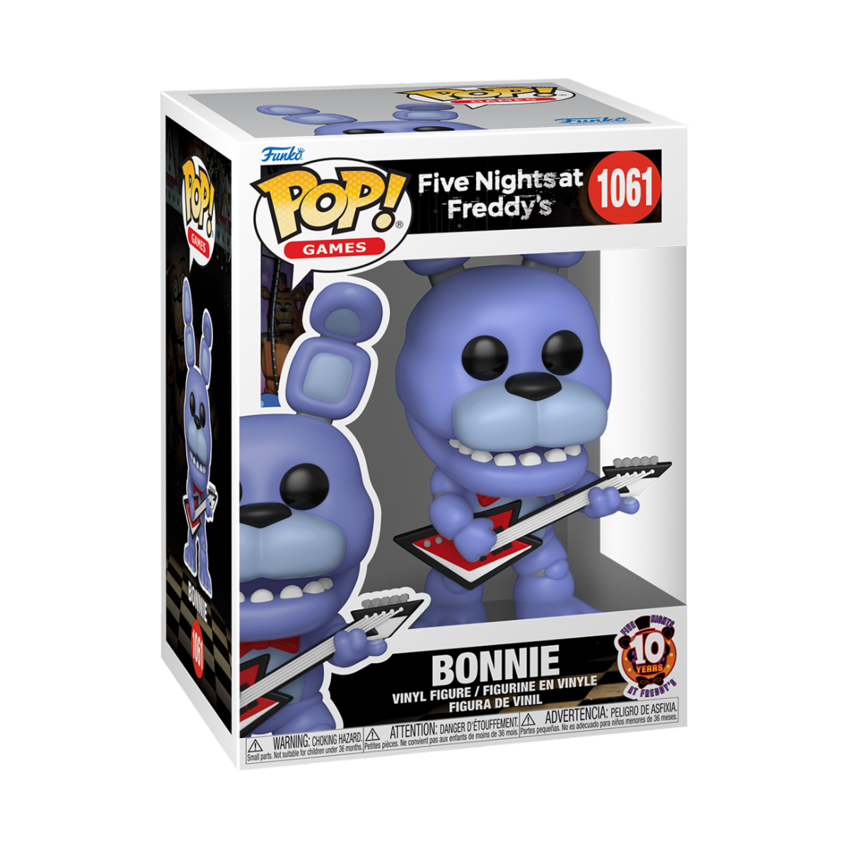 FIVE NIGHTS AT FREDDY'S: 10TH ANNIVERSARY - POP FUNKO VINYL FIGURE 1061 BONNIE 9CM