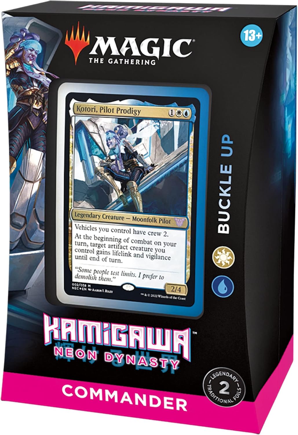 Magic: The Gathering Kamigawa: Neon Dynasty Commander Deck Buckle Up (White-Blue)