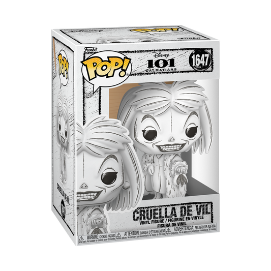 DISNEY - POP FUNKO VINYL FIGURE 1647 CRUELLA DE VIL (SKETCHED) 9CM - 0
