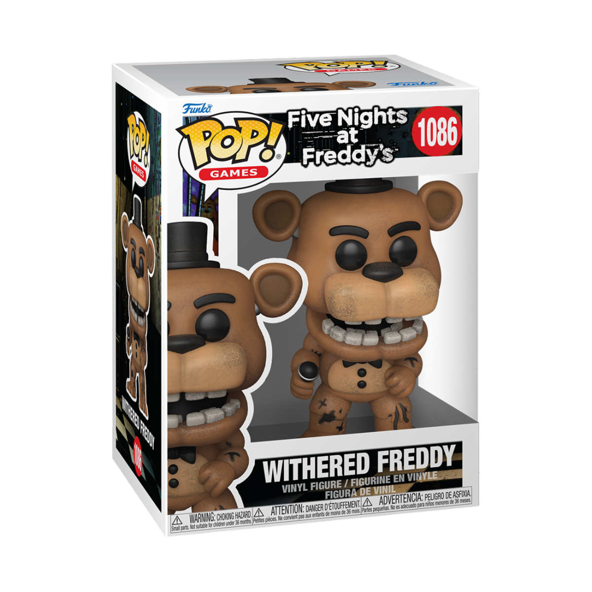 FIVE NIGHTS AT FREDDY'S - POP FUNKO VINYL FIGURE 1086 WITHERED FREDDY 9CM