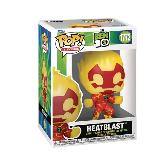 BEN 10 - POP FUNKO VINYL FIGURE - BEN TENNYSON 1772 HEATBLAST 9CM