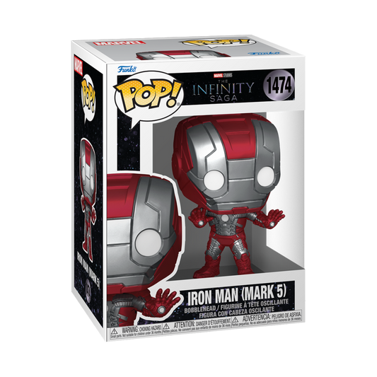 MARVEL: IRON MAN 2 - POP FUNKO VINYL FIGURE 1474 IRON MAN (MARK 5) 9CM