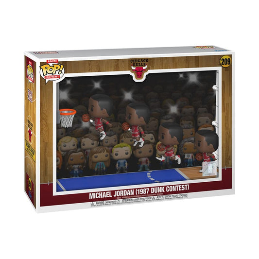SPORTS: NBA - POP FUNKO MOMENT DELUXE VINYL FIGURE 209 MICHAEL JORDAN (1987 SLAM DUNK CONTEST) - 0