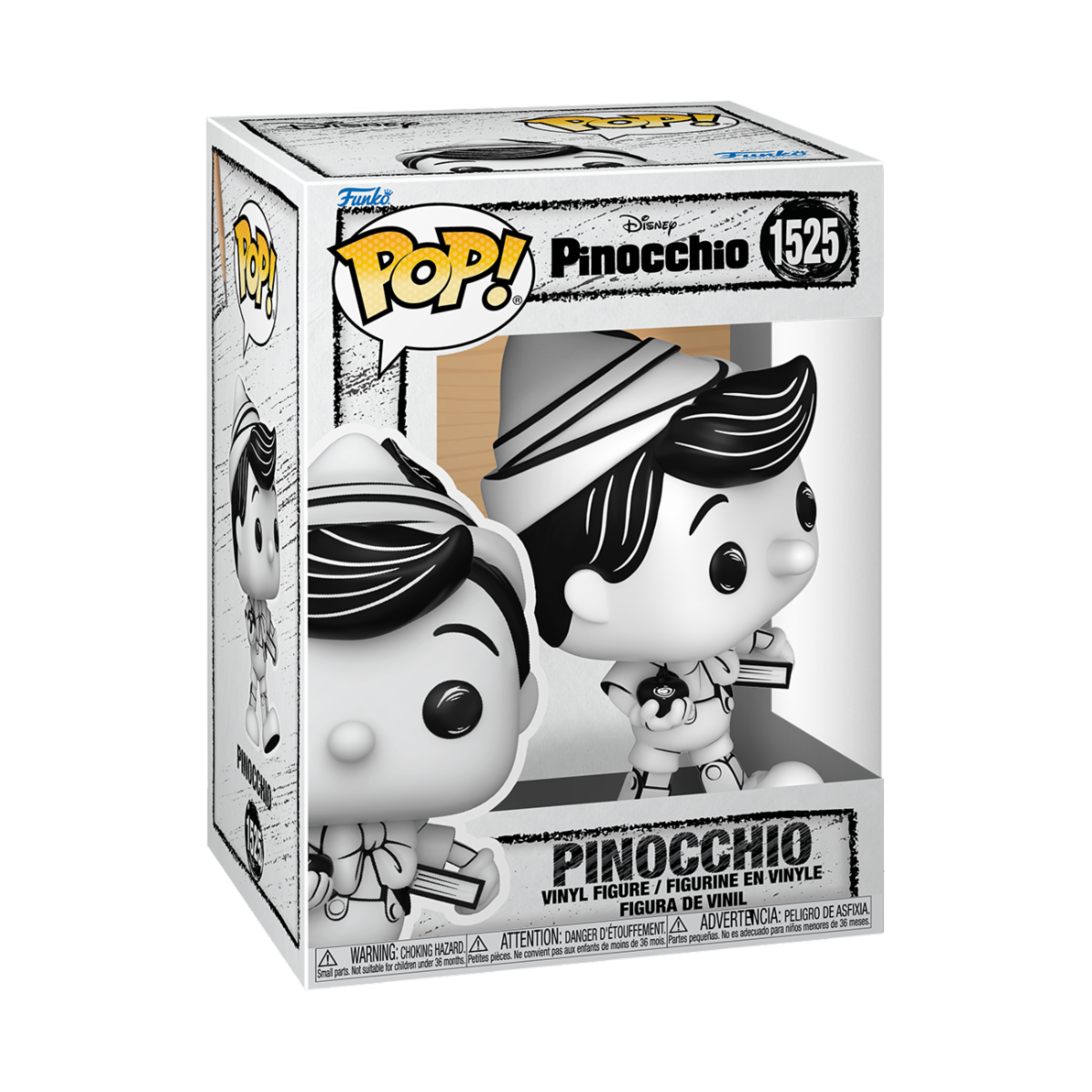 DISNEY: PINOCCHIO - POP FUNKO VINYL FIGURE 1525 PINOCCHIO (SKETCHED) 9CM