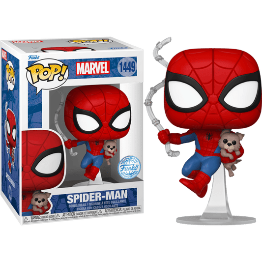 MARVEL: SPIDER-MAN - POP FUNKO VINYL FIGURE - 1449 SPIDEY W/SANDWICH THE DOG 9CM EXCL