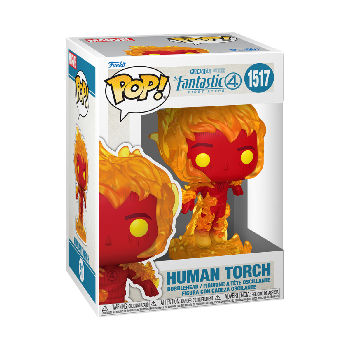 MARVEL: THE FANTASTIC FOUR: FIRST STEPS - POP FUNKO VINYL FIGURE 1517 HUMAN TORCH 9CM